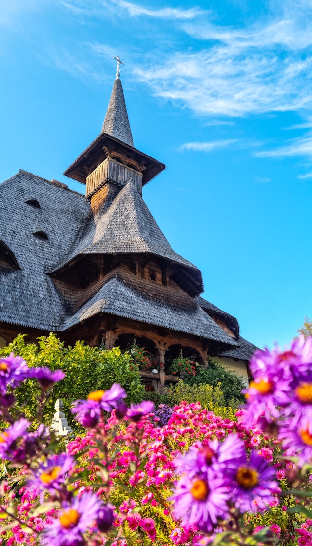Bârsana wooden monastery, Maramureș